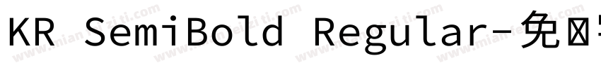 KR SemiBold Regular字体转换